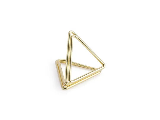 Place Card Holders Triangle Gold 10ct