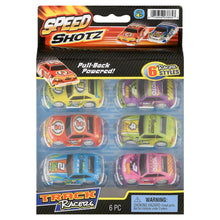 Speed Shot Pull Back Track Racer, 6 pack