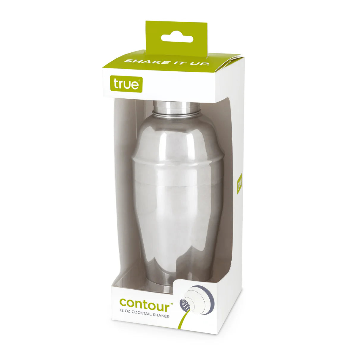 Contour 12oz Cocktail Shaker in Stainless Steel