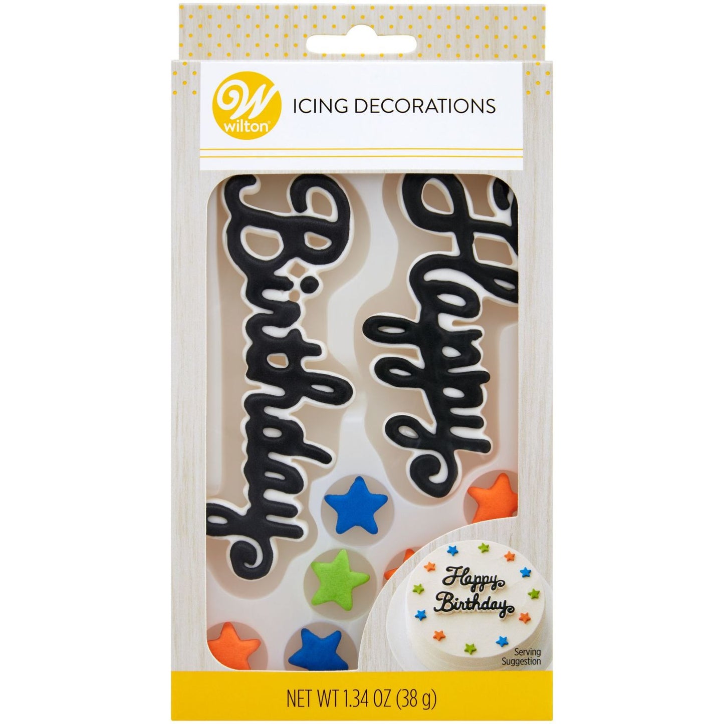 Happy Birthday Icing Cake Topper