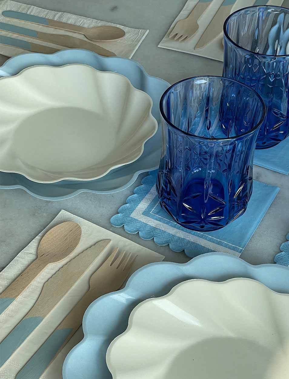 Sky Blue Eco Cocktail Napkins 20ct