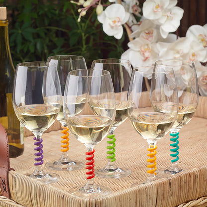 Stem Springs Silicone Wine Charms 6ct