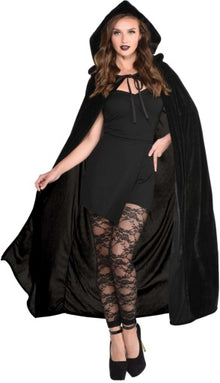 Gothic Velvet Hood - Black