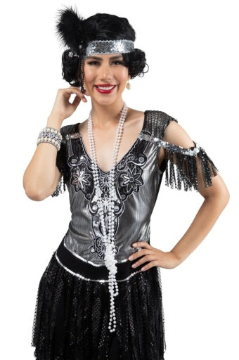 Flapper Headband-Silver