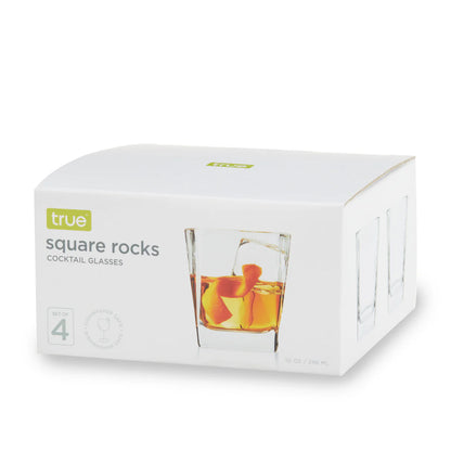 Square Rocks Cocktail Glasses 4ct