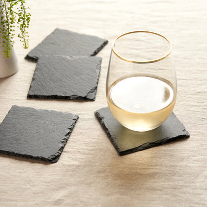 Square Slate Coasters 4ct