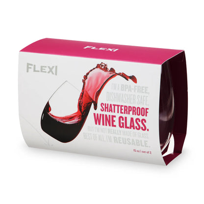 Flexi 8oz Stemless Shatterproof Wine Cup 2ct